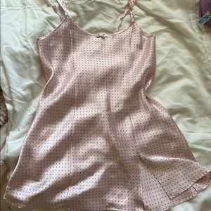 Silky little light pink slip dress
